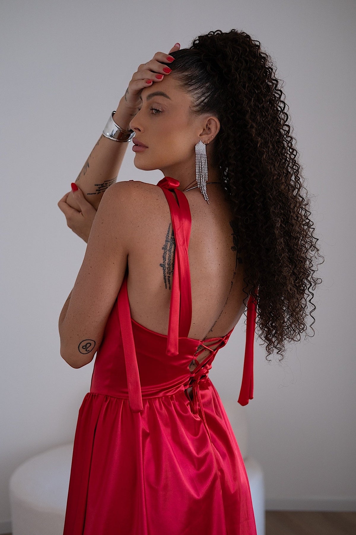 Coda #6 Riccio afro con coulisse castano naturale