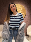Polo in Maglia a Righe con colletto vari colori