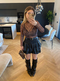 Blusa in velo animalier