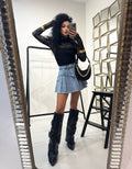 Maglia in pizzo collo alto