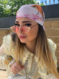 Occhiale rosa con strass