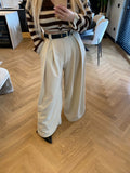 Pantalone palazzo beige