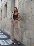Completo giacca e pantalone cargo Camel