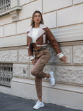 Pantalone cargo choco
