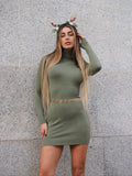 Abito in maglia menta