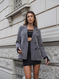 Blazer gessato grigio