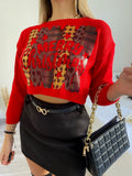 Maglione Merry Christmas rosso