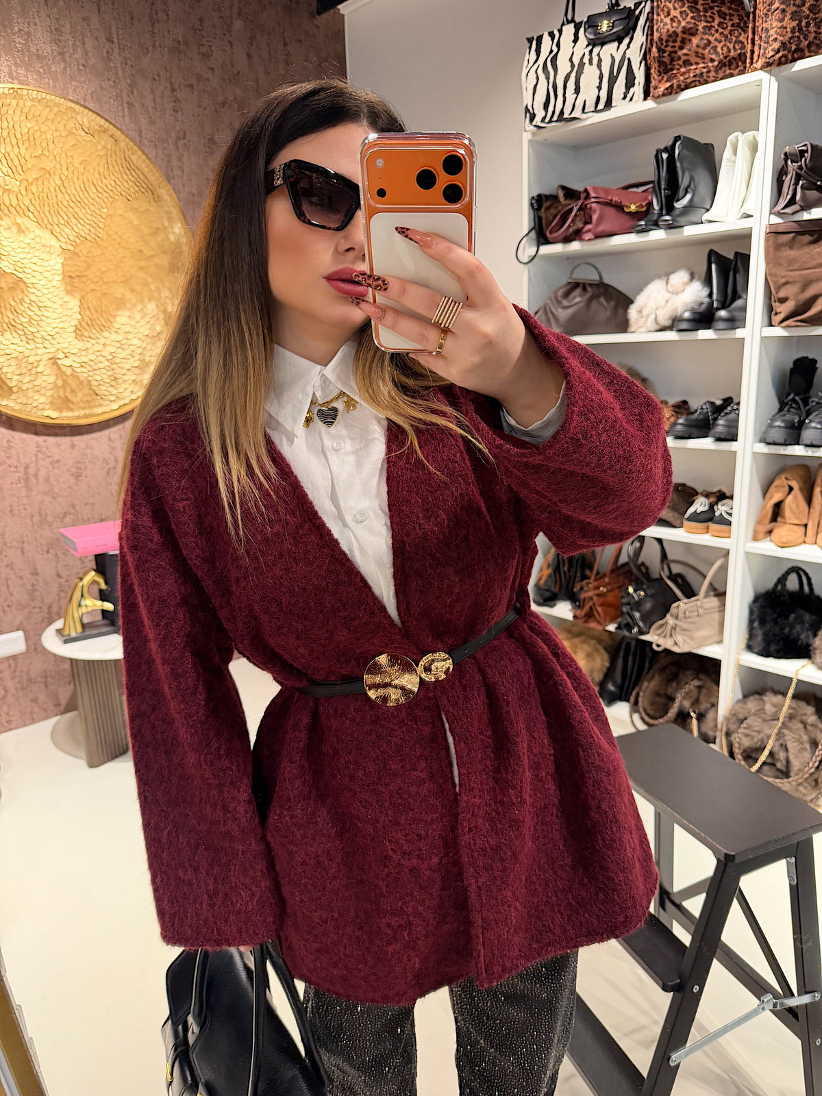 Cardigan Morbido Effetto Pelliccia