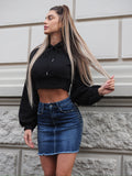Gonna in jeans con borchie