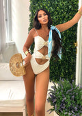 Costume intero con sole bianco