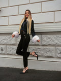 Giaccone in jeans con pelo