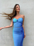 Abito in tulle soft sky