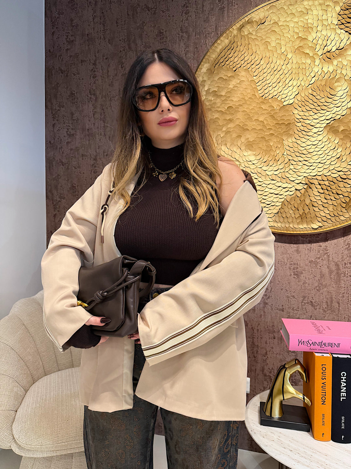 Completo Urban Chic con Cappuccio Marrone