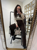 Pantalone con strass choco
