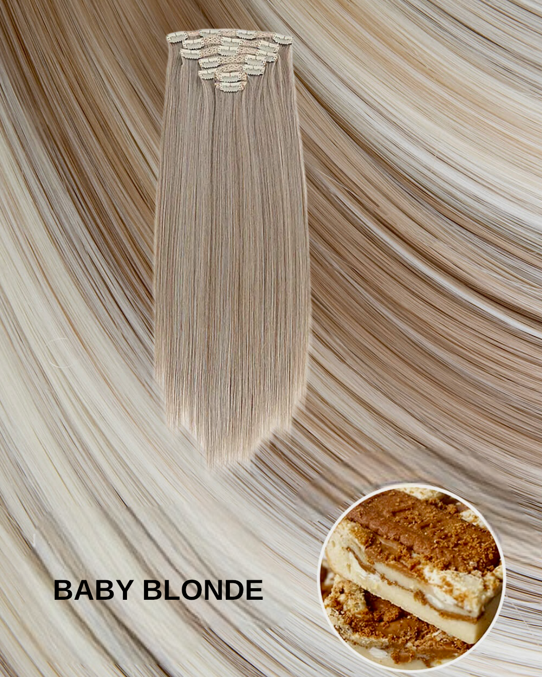 Extension 7 clip liscia Baby Blonde