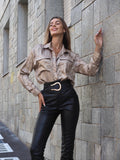 Camicia metal gold