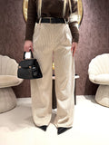 Pantalone in velluto con cintura
