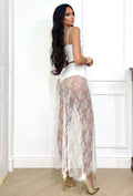 Top in pizzo bianco