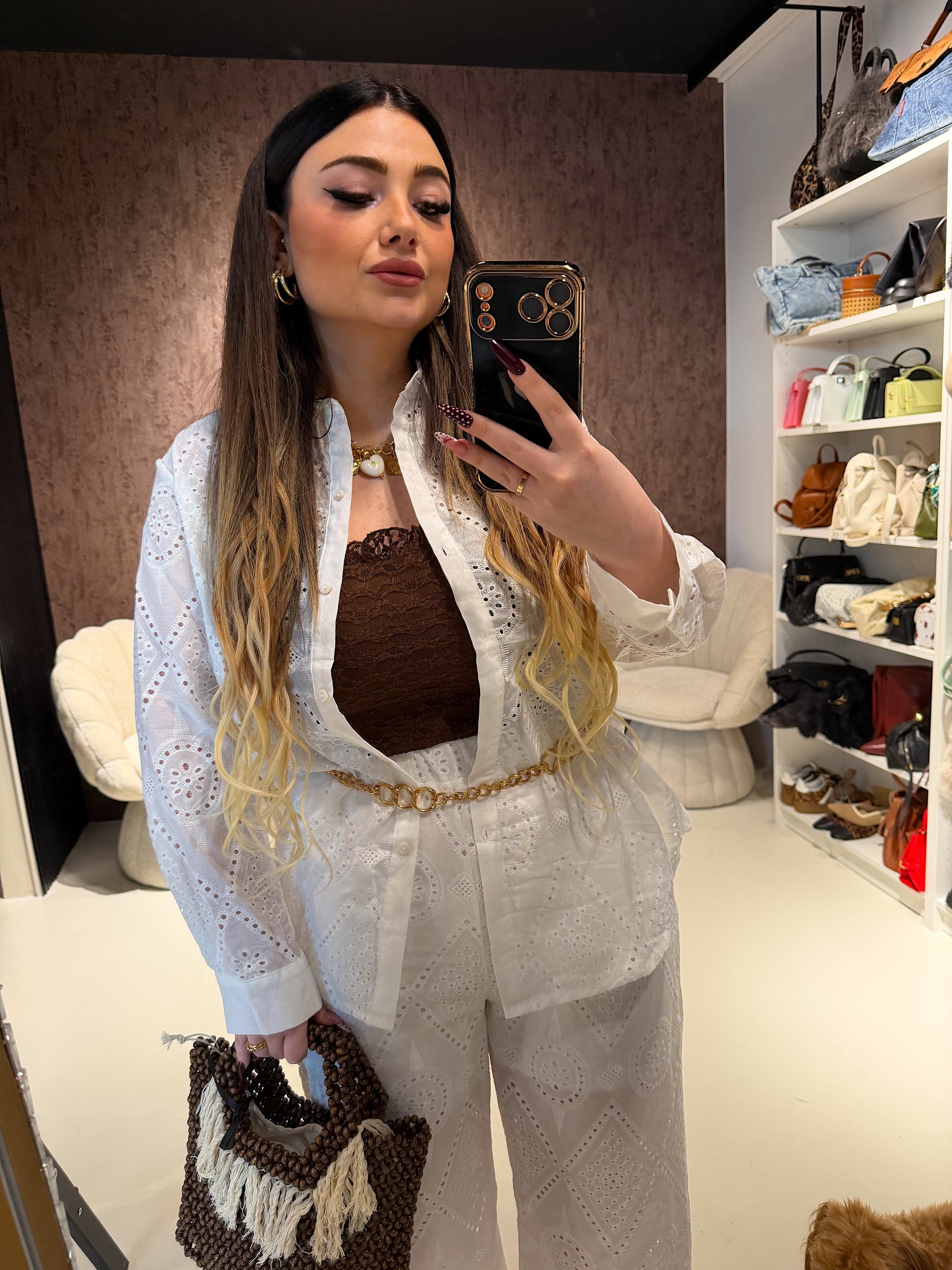 Completo Sangallo camicia e pantalone