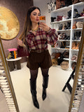 Short  in panno con cintura
