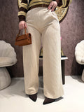 Pantalone in velluto con cintura