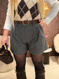 Short  in panno con cintura