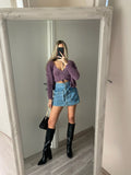 Due pezzi Cardigan e top glicine