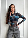 Body sgambato in velo ocean