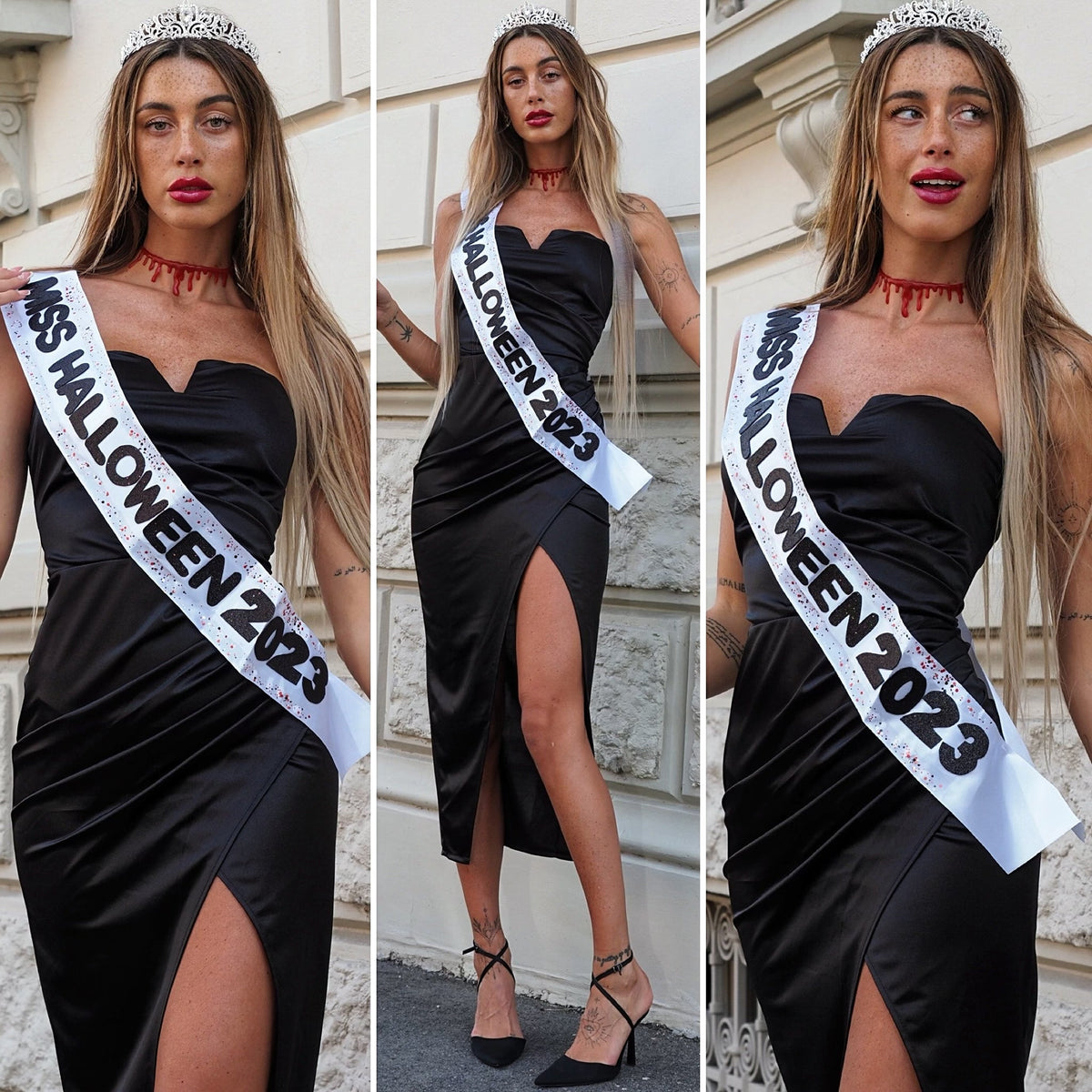 Abito midi Nero (Miss Halloween 2023)
