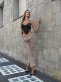 Body nero sgambato con gioiello
