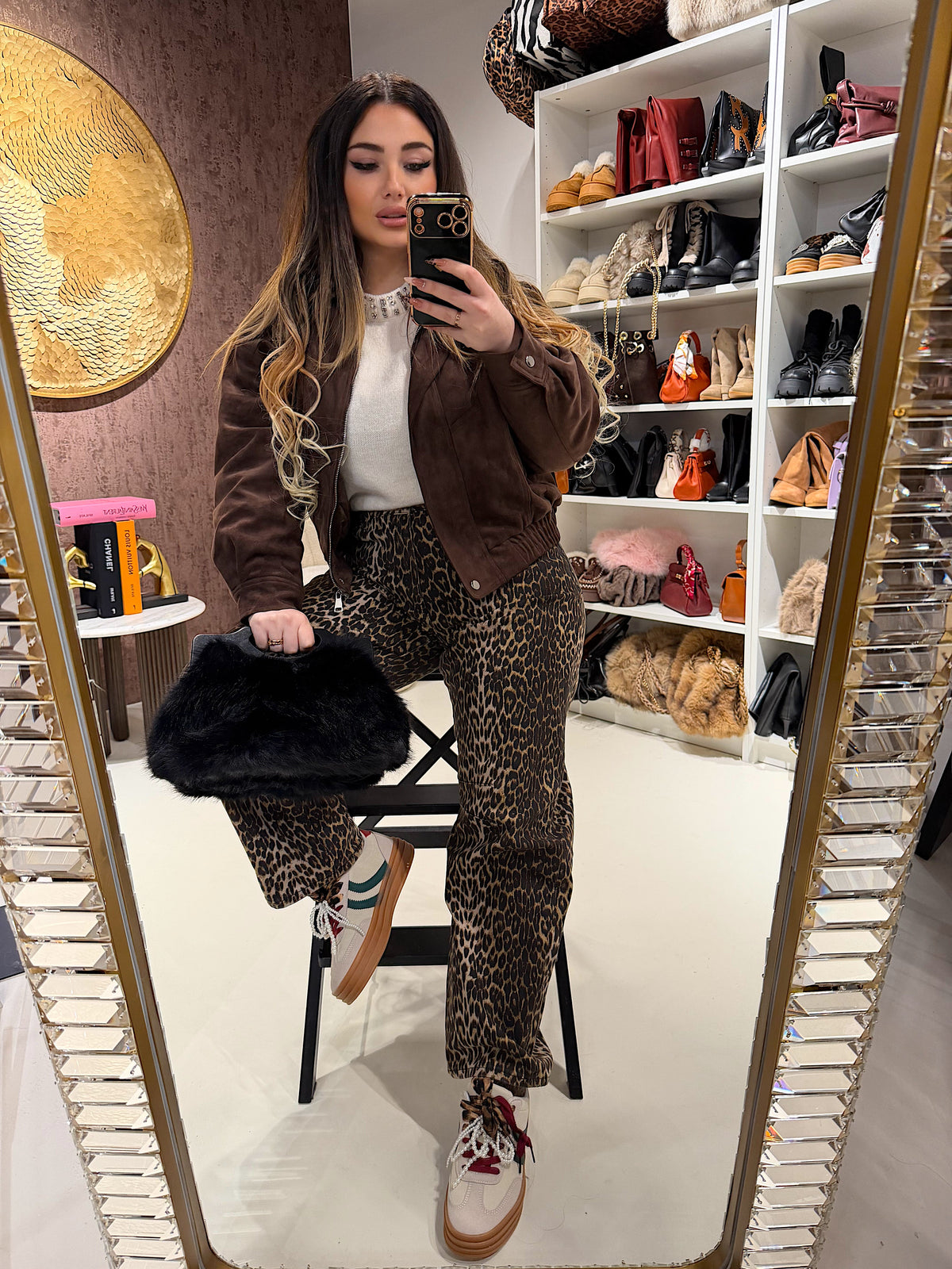 Jeans balloon animalier