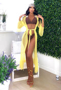 Copricostume in velo giallo