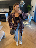 Giacca animalier con cintura