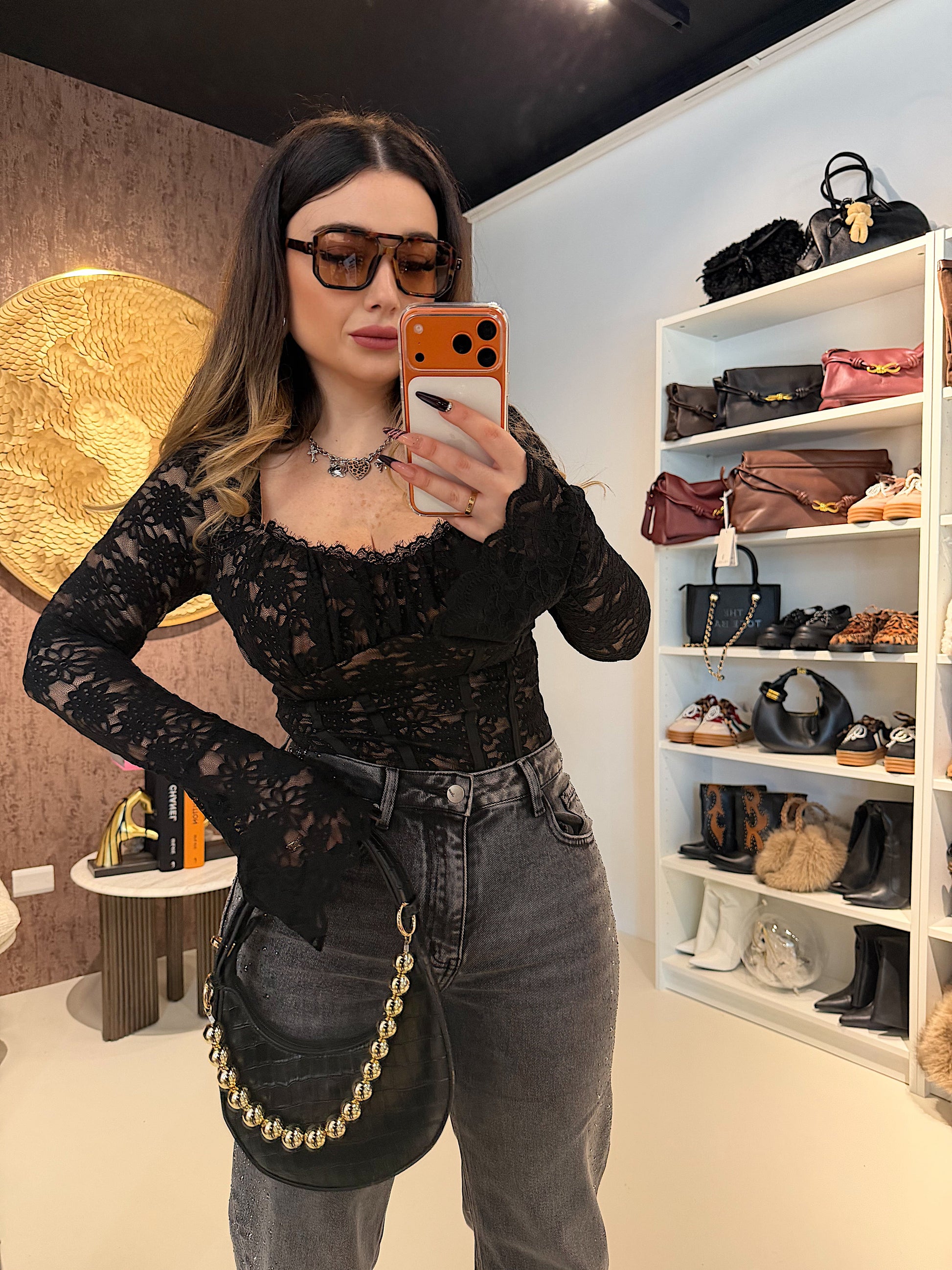 Top in Pizzo con Dettaglio Bustier