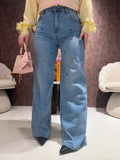 Jeans Blue Denim con Fiocchetti Ricamati