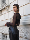 Pantalone ecopelle con cintura