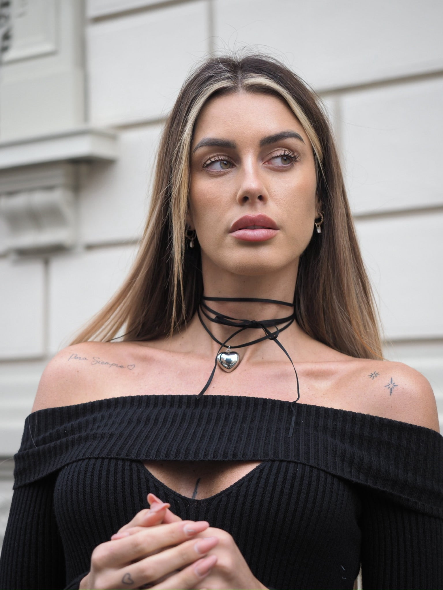 Collana con laccio e cuore