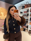 Giacca Denim Luxury Fur