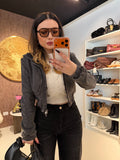 Felpa Cropped Zip Urban Style