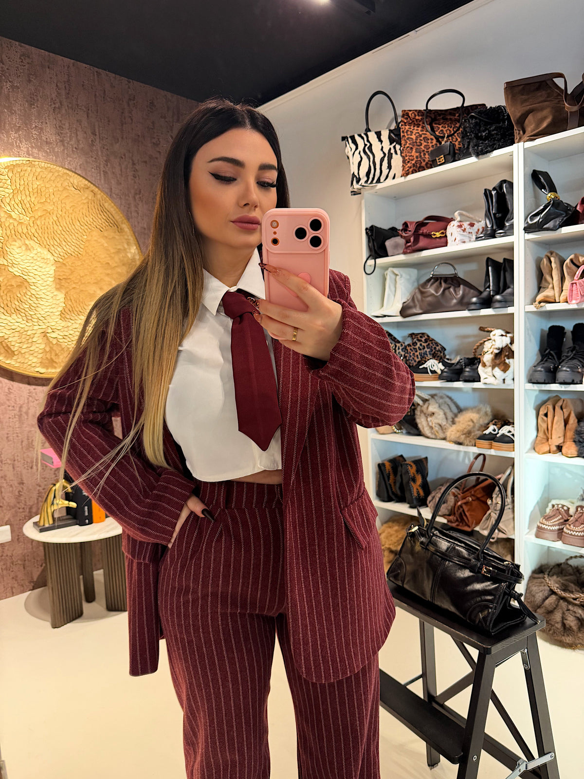 Completo due pezzi a righe