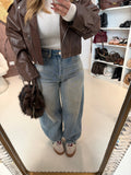 Jeans con cintura a bandana