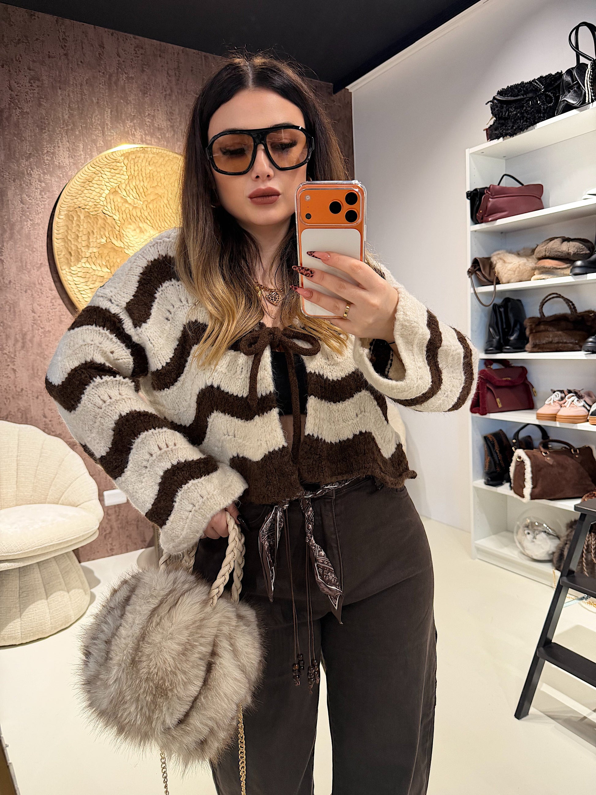 Maglioncino Waves Knit Bicolor