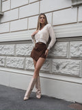 Gonna pantalone choco