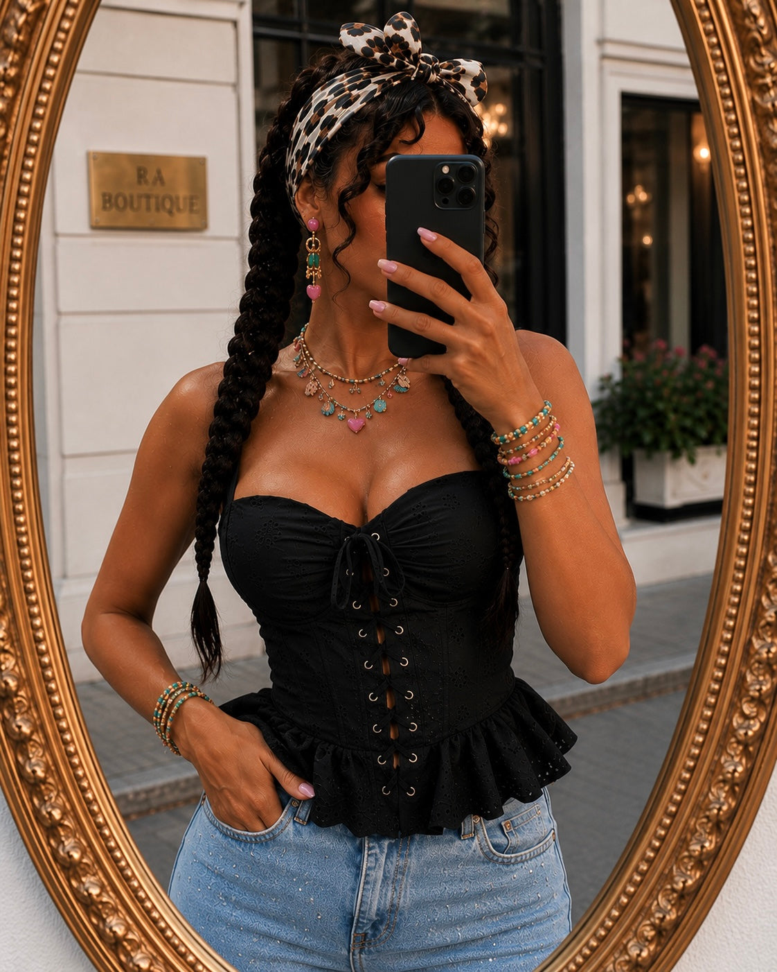 Top corsetto romantico