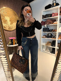 Jeans Wide Leg con catenina