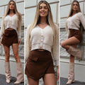 Gonna pantalone choco