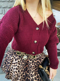 Maglioncino bordeaux con bottoni