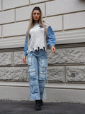 Cargo maxi con tasconi jeans