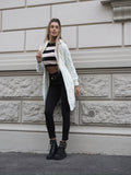Cardigan bianco a trecce
