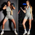 Tutina fitness celeste polvere